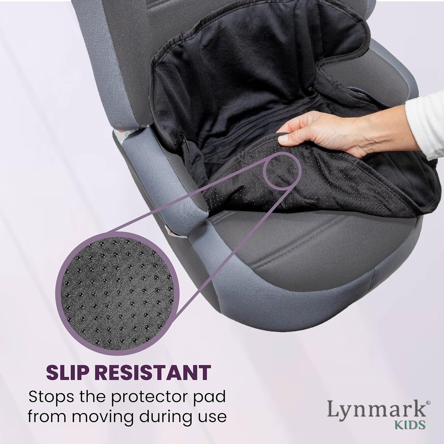 Booster Seat Protector, No Buckle Hole - Navy Lynmark