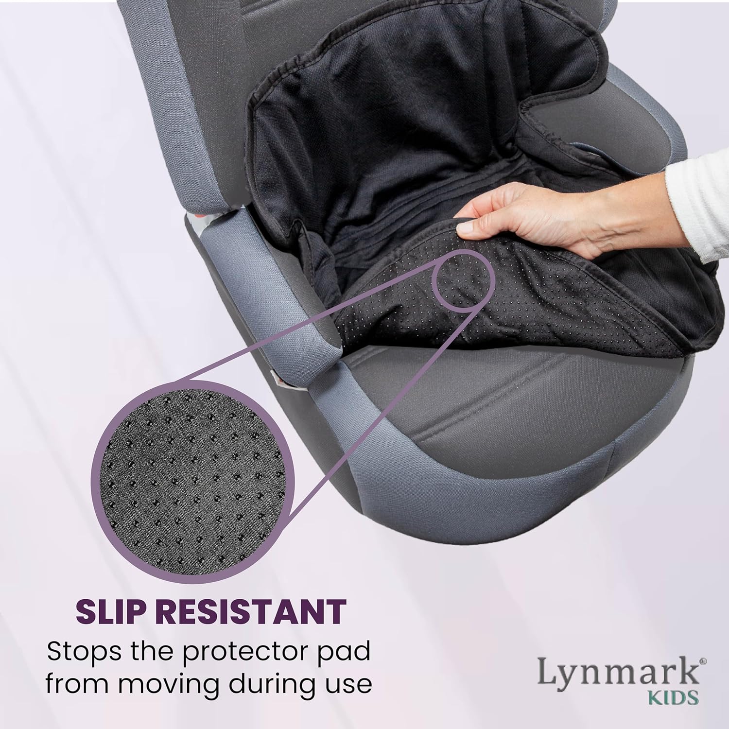 Booster Seat Protector, No Buckle Hole - Navy Lynmark