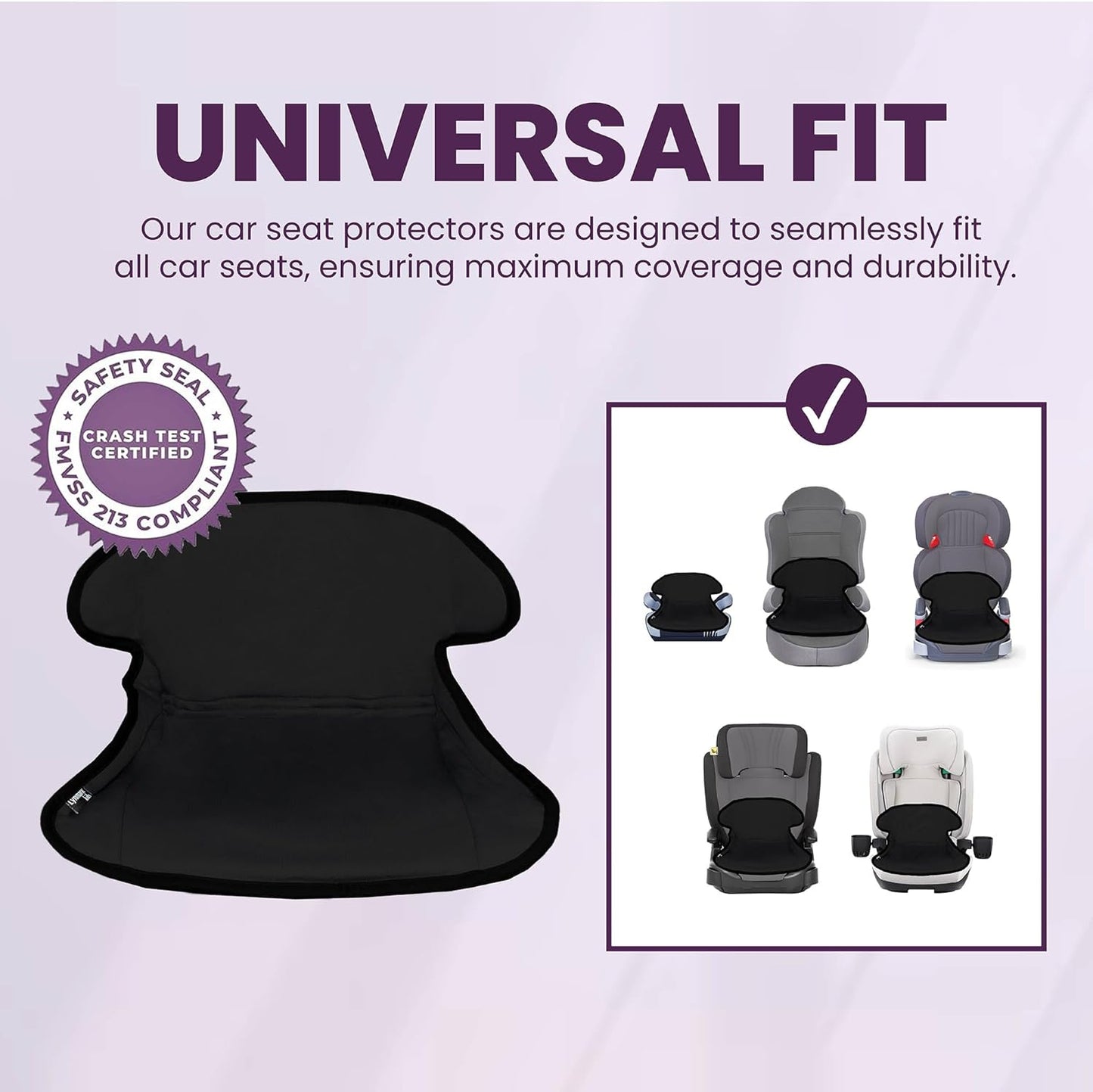 Booster Seat Protector, No Buckle Hole - Navy Lynmark