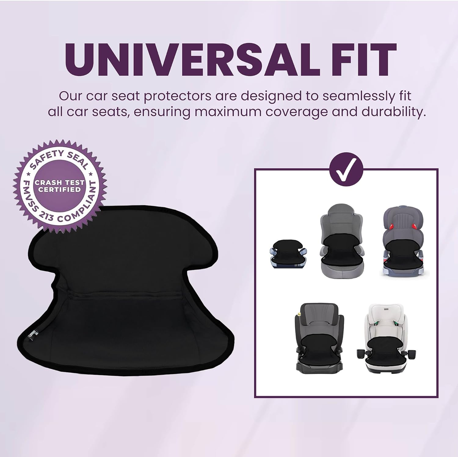 Booster Seat Protector, No Buckle Hole - Navy Lynmark