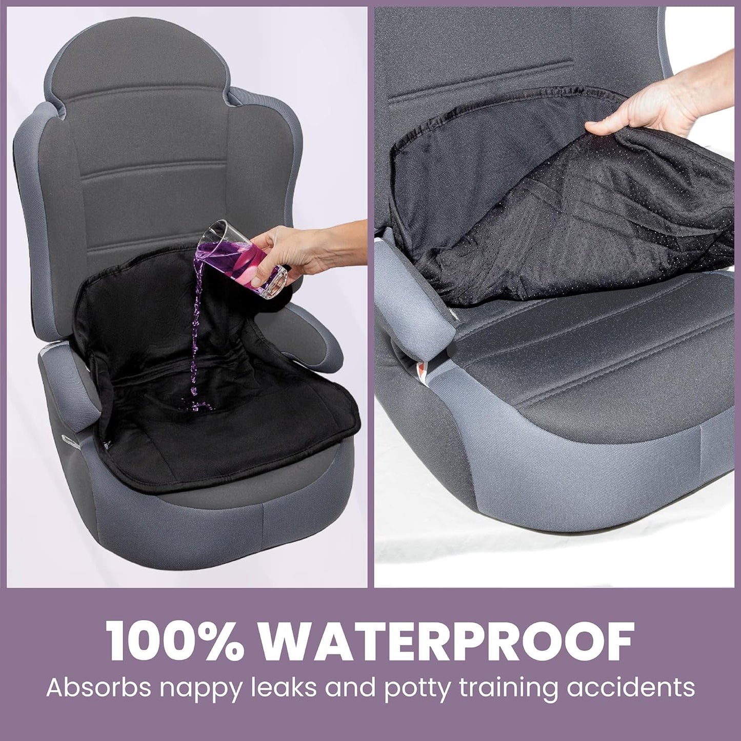 Booster Seat Protector, No Buckle Hole - Navy Lynmark