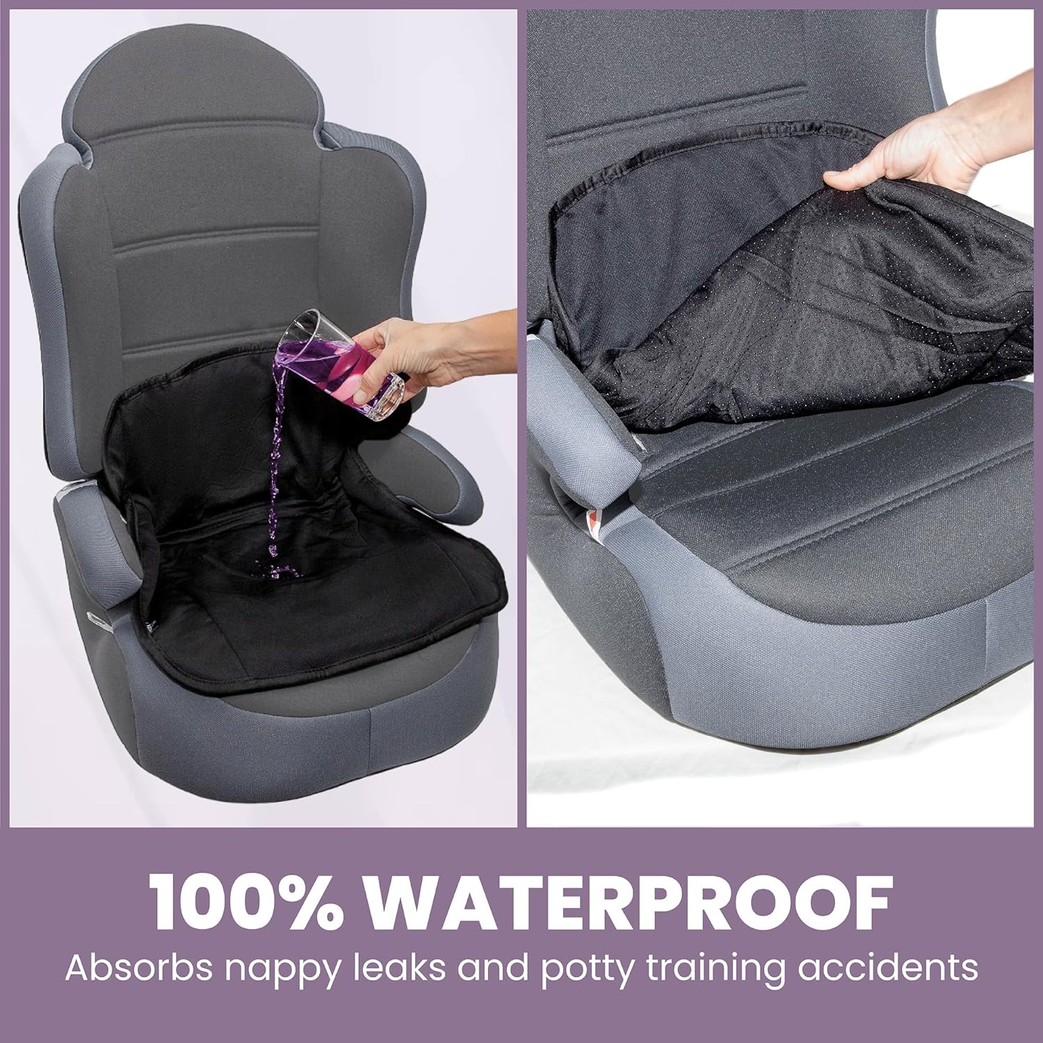 Booster Seat Protector, No Buckle Hole - Navy Lynmark