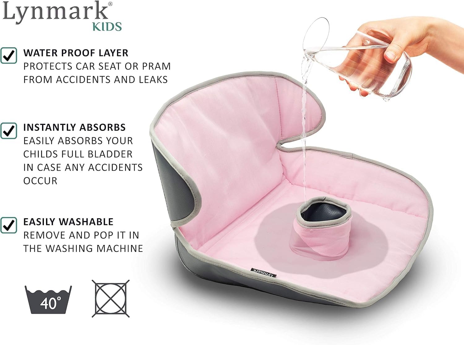 Car Seat Protector for Potty Training - Pink Lynmark