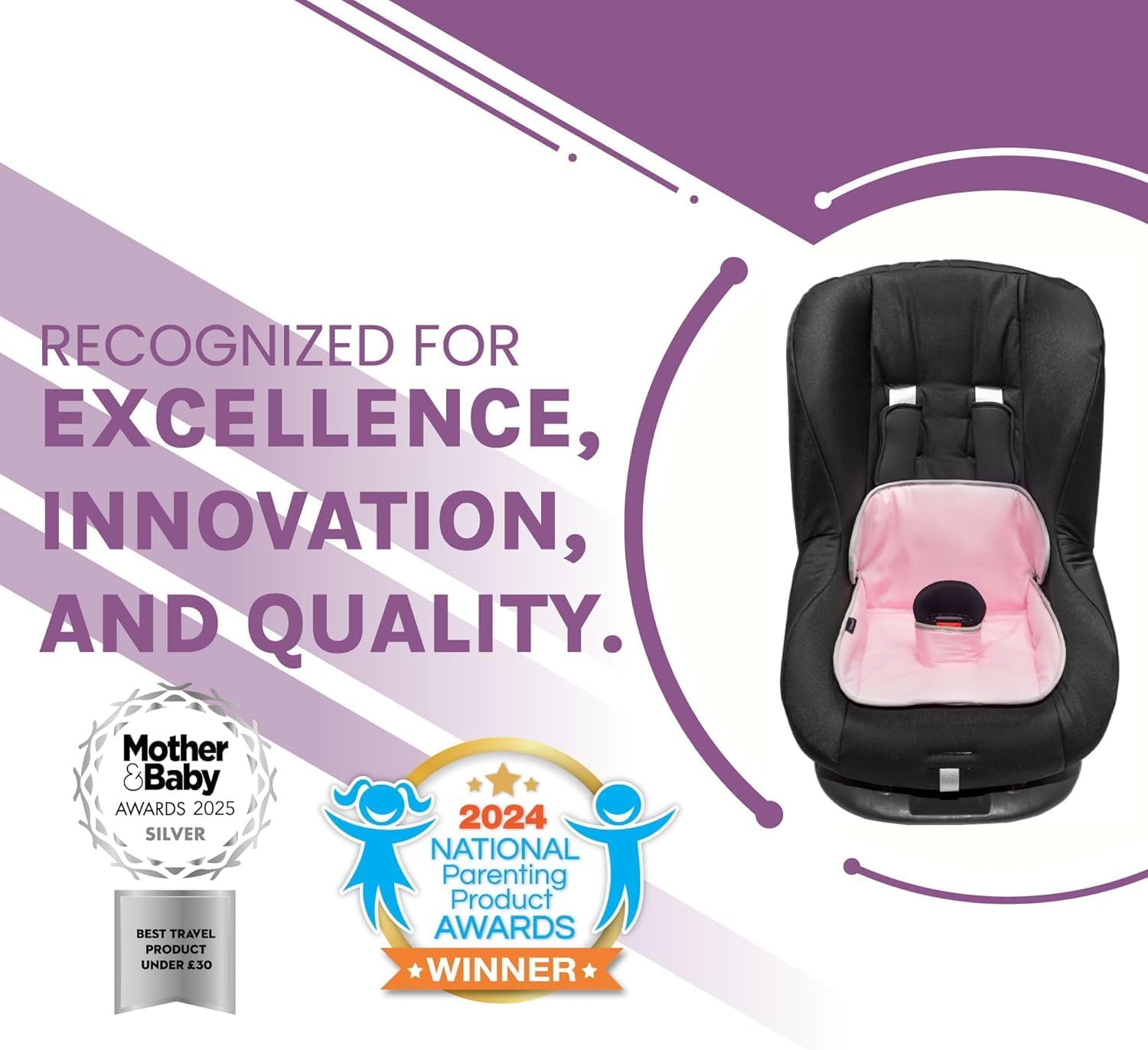 Car Seat Protector for Potty Training - Pink Lynmark
