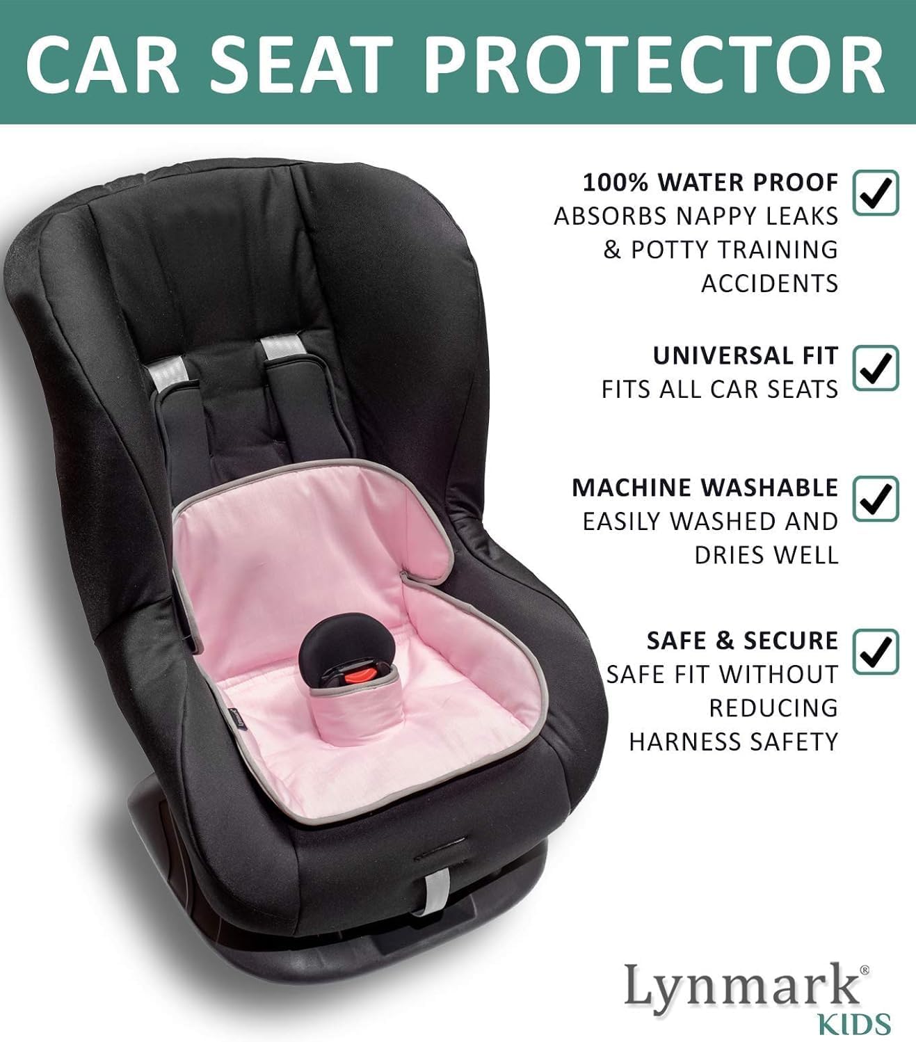 Car Seat Protector for Potty Training - Pink Lynmark