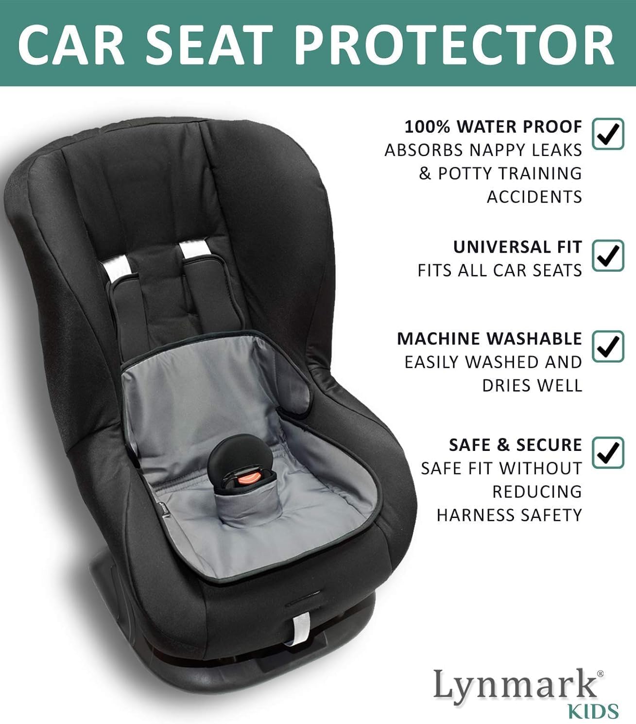 Car Seat Protector for Potty Training - Grey Lynmark