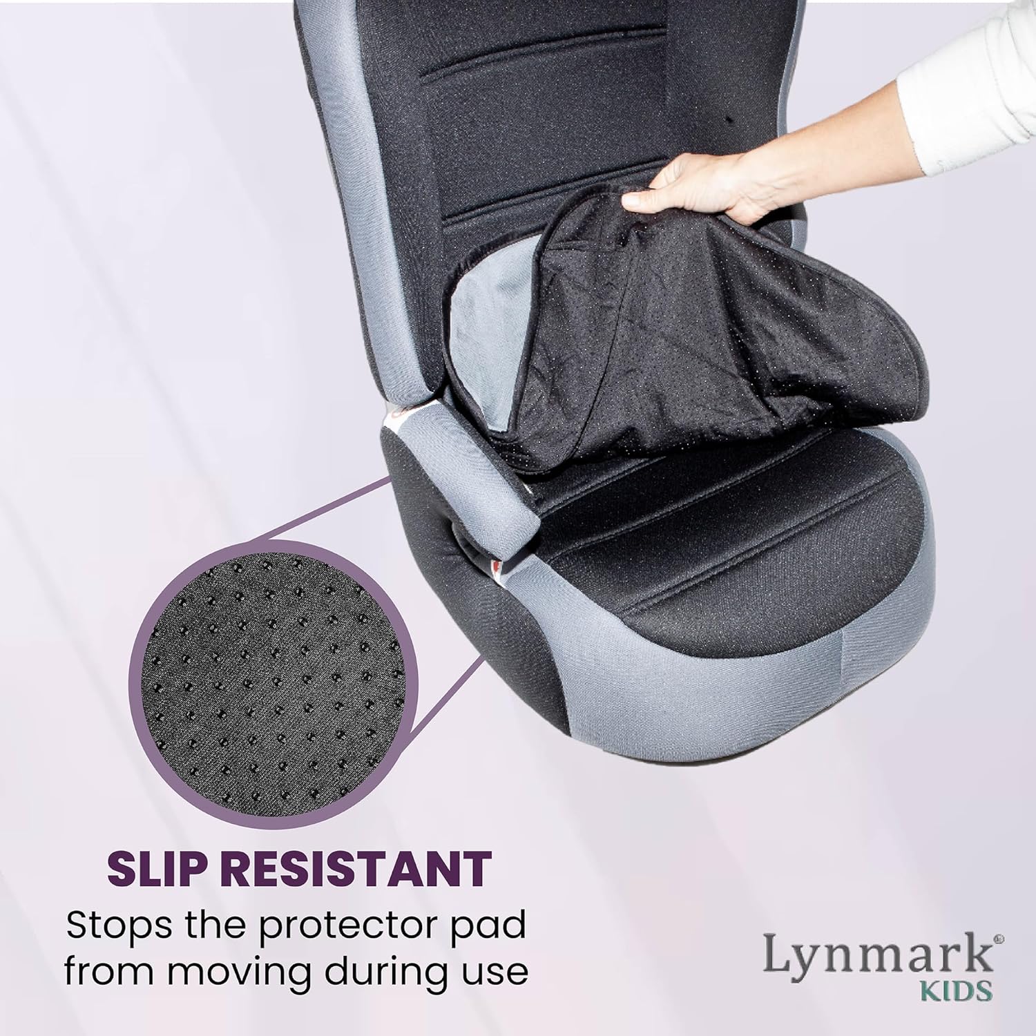 Booster Seat Protector, No Buckle Hole - Grey Lynmark