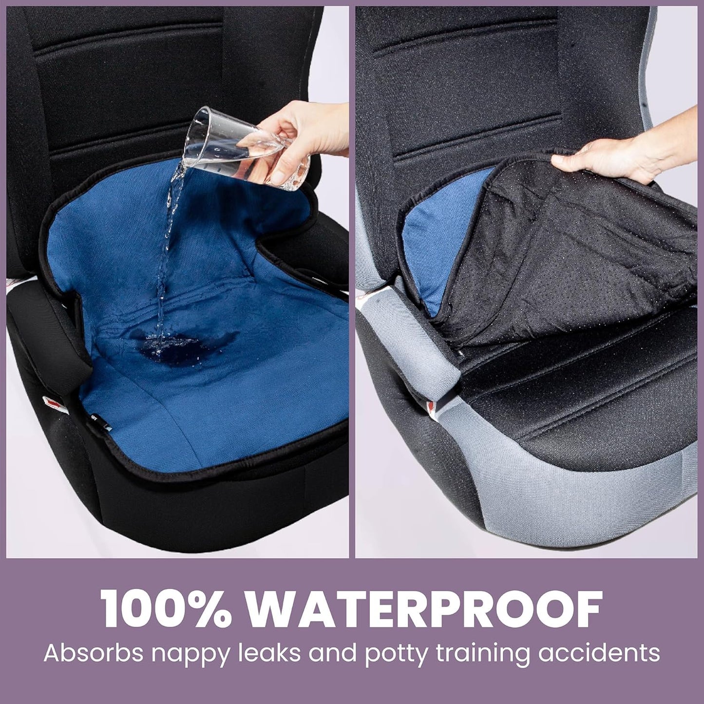 Booster Seat Protector, No Buckle Hole - Navy Lynmark