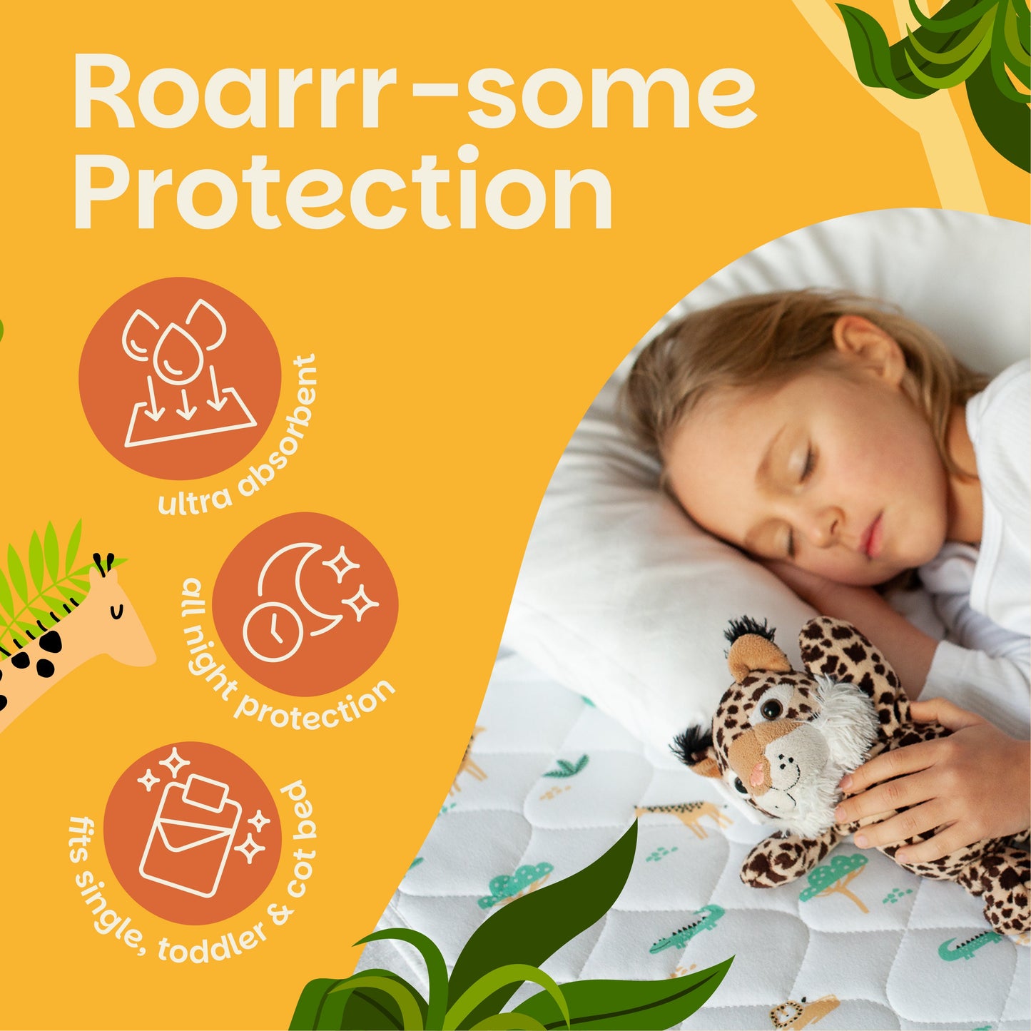 Potty Training Bed Pad Without Tucks - Safari Lynmark