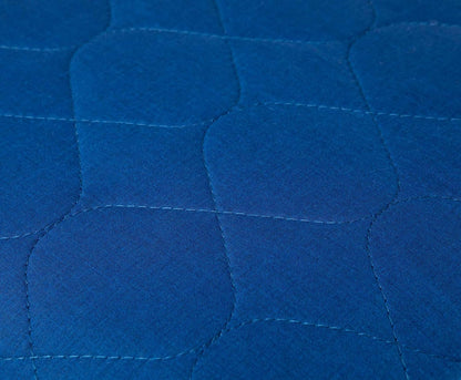 Double Size Bed Pad With Tucks - Anti-Stain Navy Lynmark