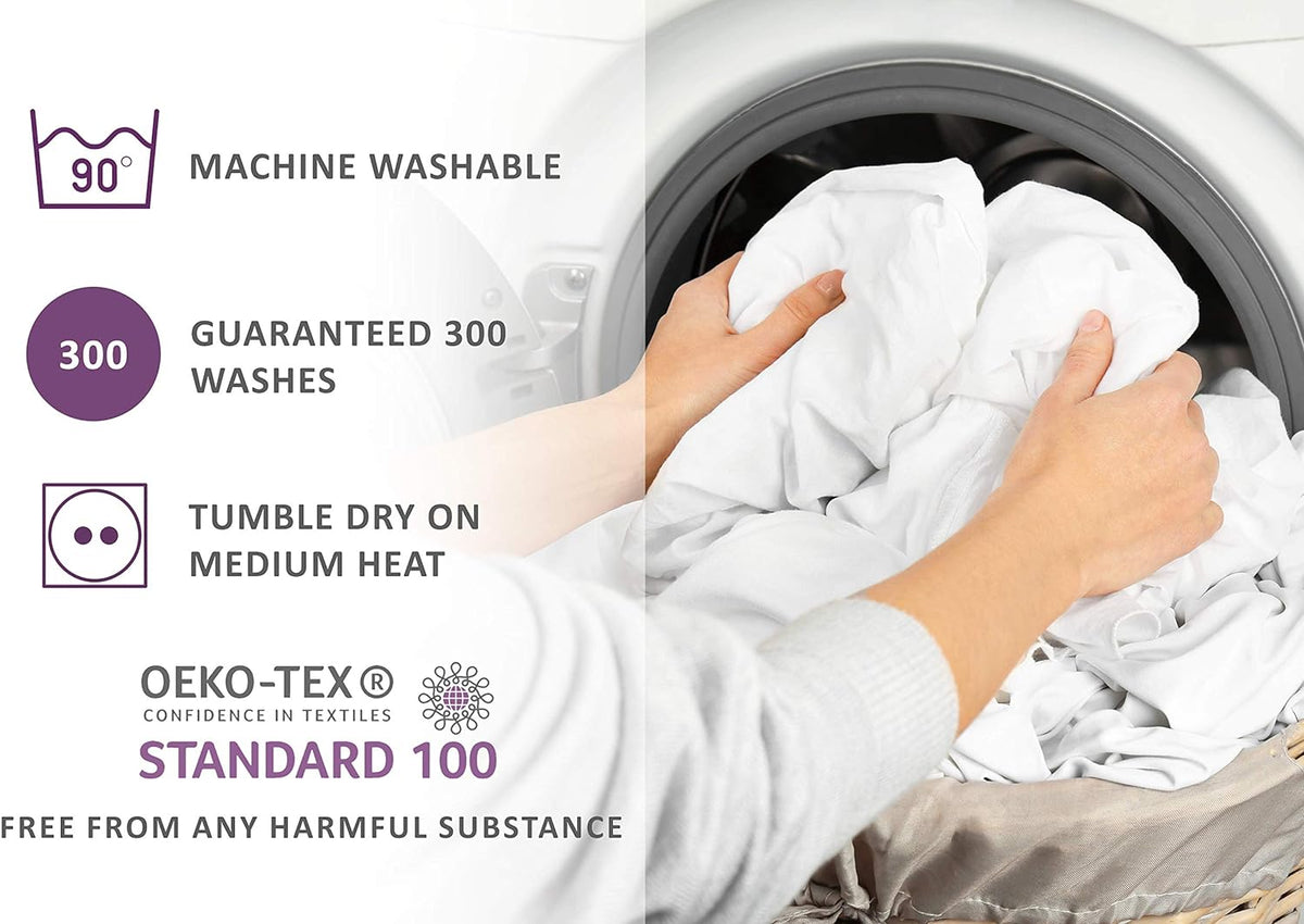 Single Size Bed Pad With Tucks - White (Available in 1 or 2 Packs) Lynmark
