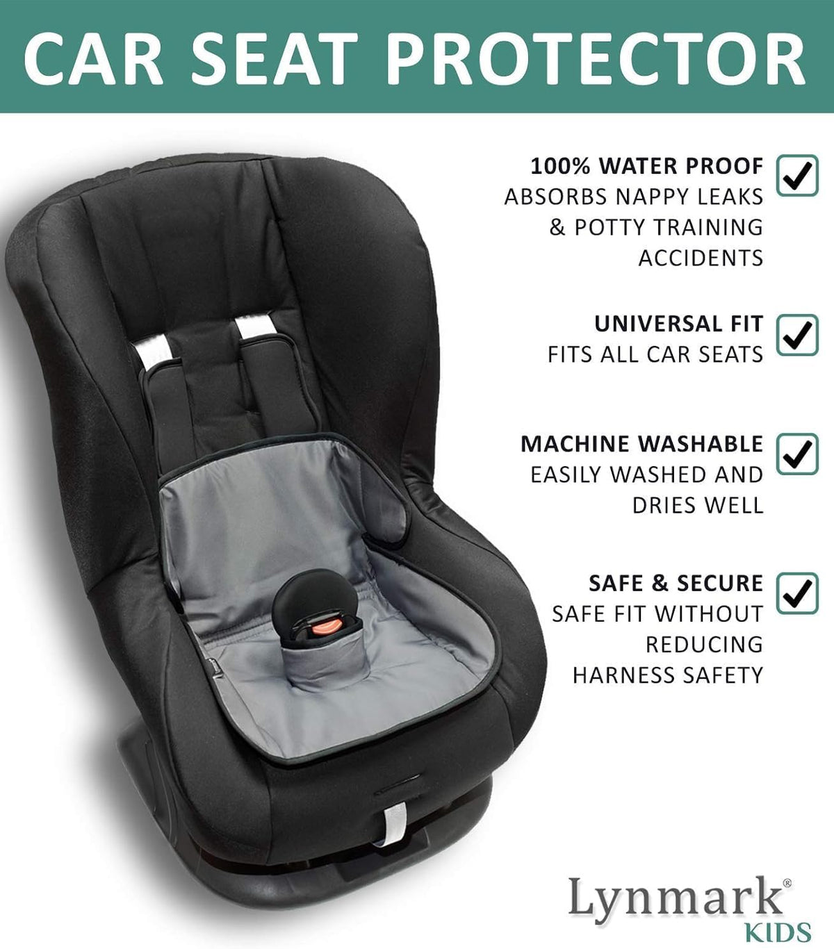 Car Seat Protector for Potty Training - Grey Lynmark
