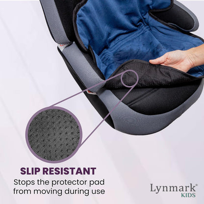 Booster Seat Protector, No Buckle Hole - Navy Lynmark