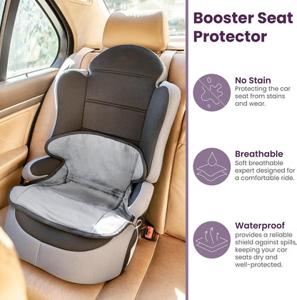 Booster Seat Protector, No Buckle Hole - Grey Lynmark