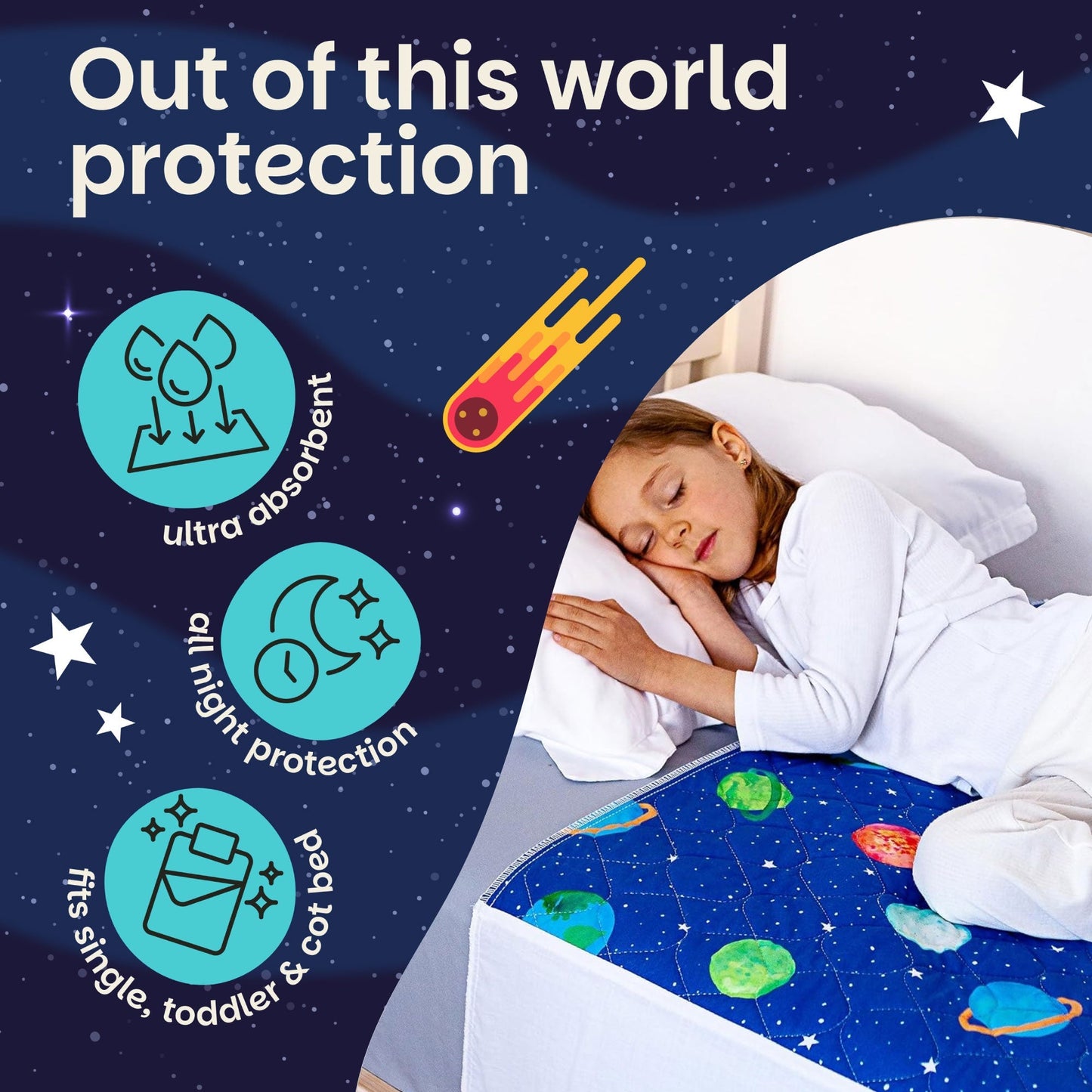 Potty Training Bed Pad With Tucks - Galaxy Lynmark