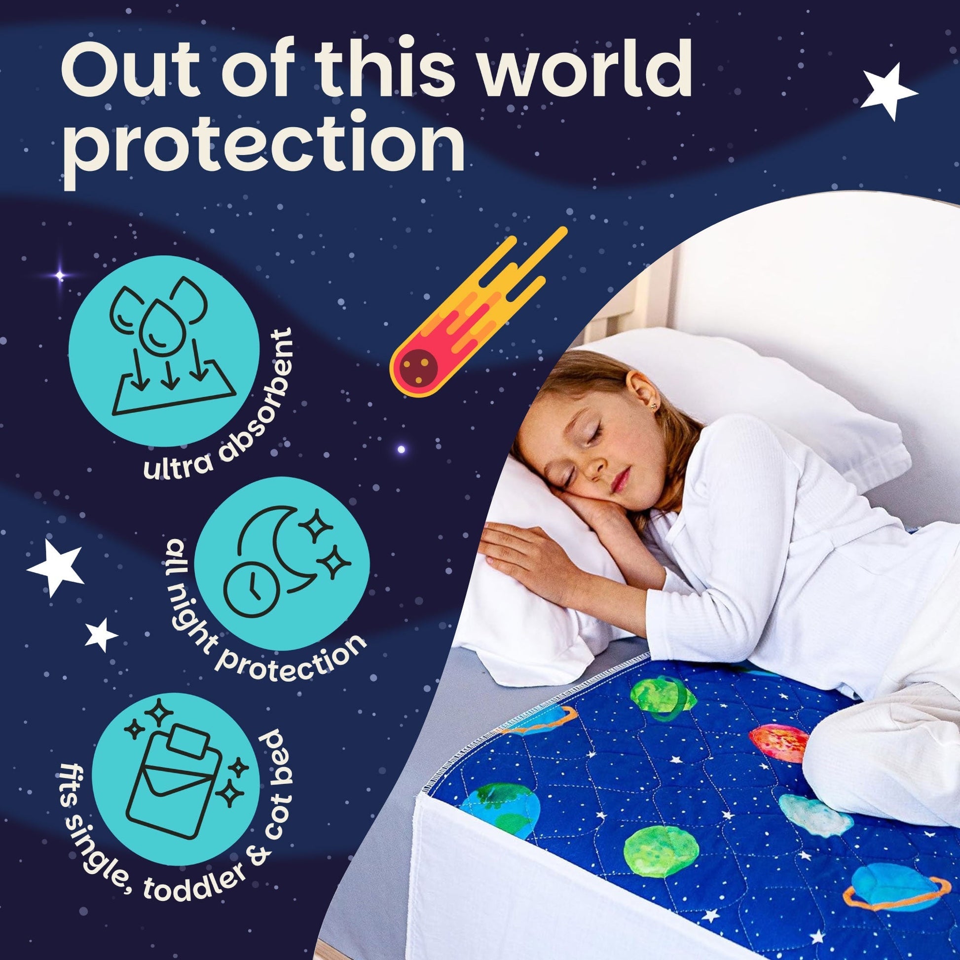 Potty Training Bed Pad With Tucks - Galaxy Lynmark