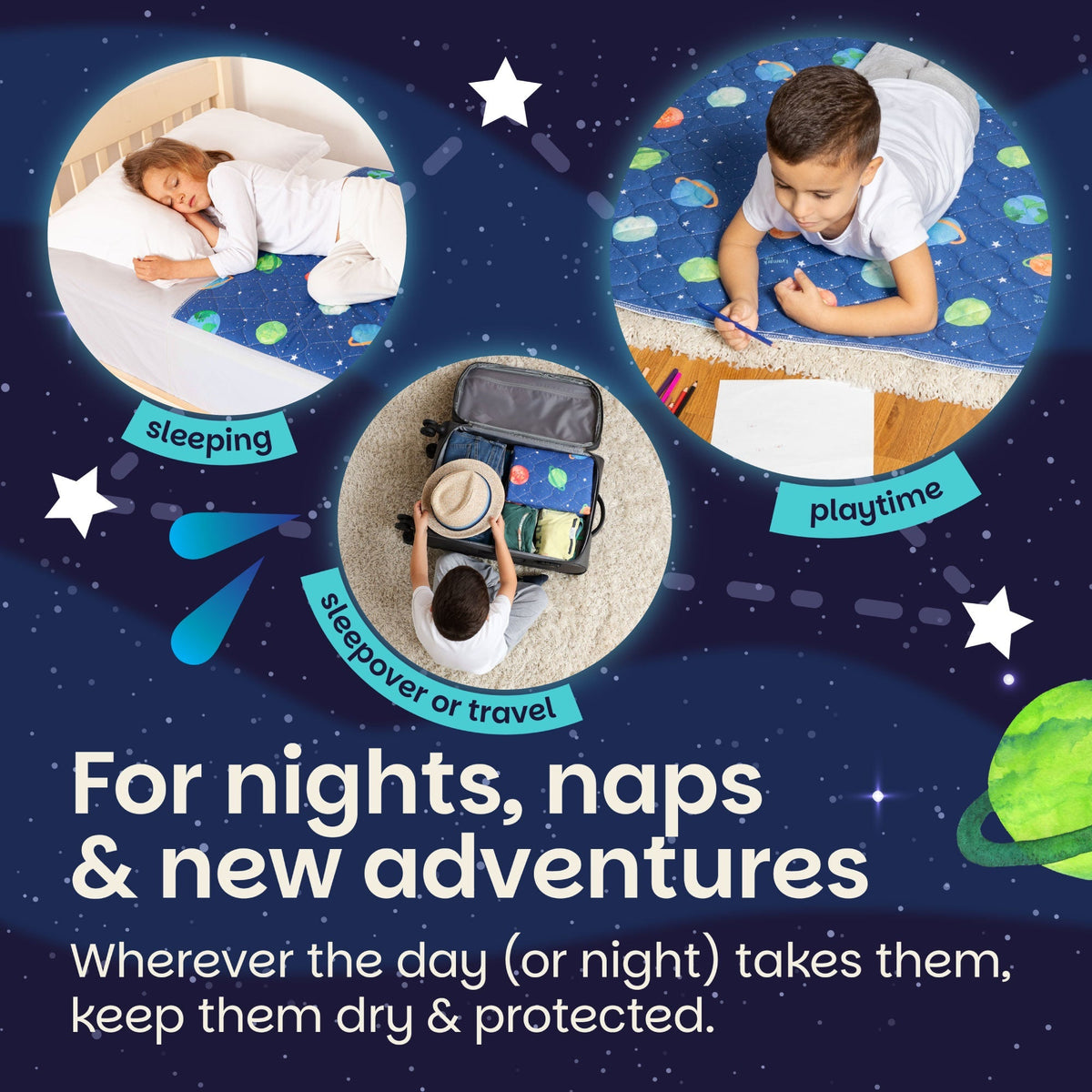 Potty Training Bed Pad With Tucks - Galaxy Lynmark