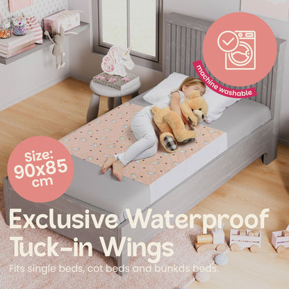 Potty Training Bed Pad With Tucks - Safari Lynmark