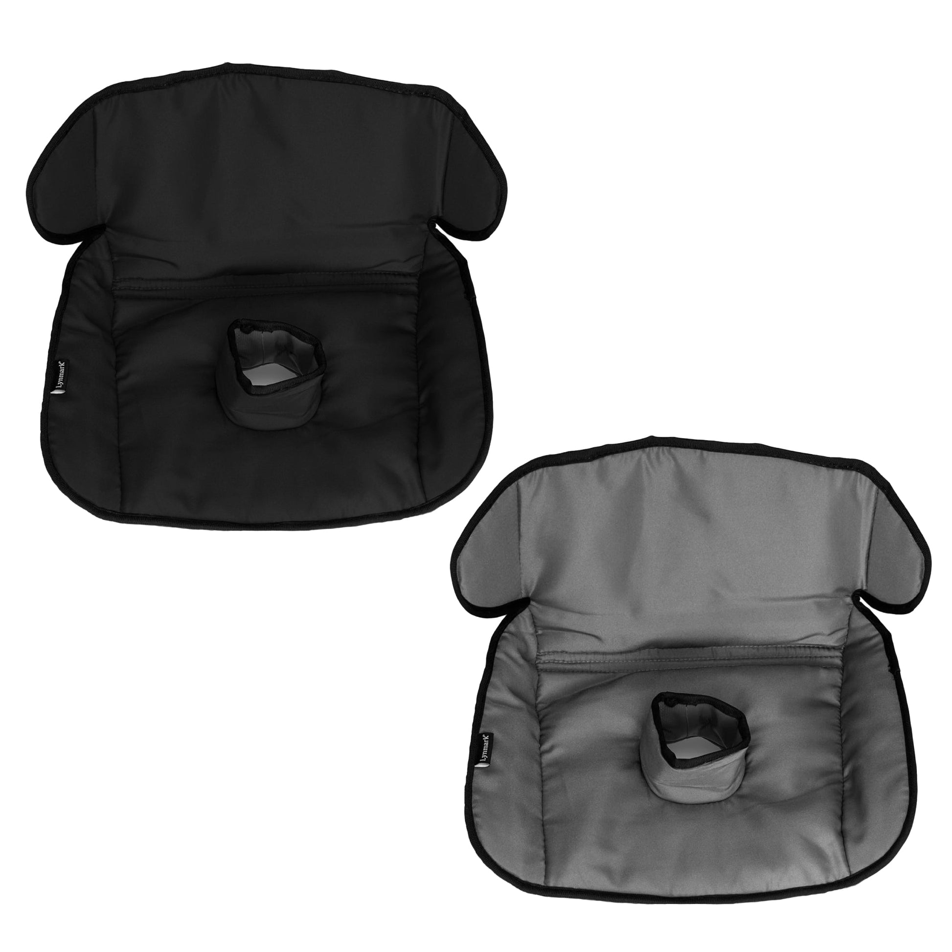 Lynmark® 2x Piddle Pads Car Seat Protector - Waterproof Soft Car Seat Liner for Potty Training Toddler and Baby - Travel-Friendly Machine Washable Mat for Spills, Nappy Leaks, Accidents - Grey & Black Lynmark