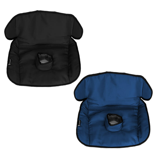 Lynmark® 2X Piddle Pads Car Seat Protector - Waterproof Soft Car Seat Liner for Potty Training Toddler and Baby - Travel-Friendly Machine Washable Mat for Spills, Nappy Leaks, Accidents- Navy & Black Lynmark