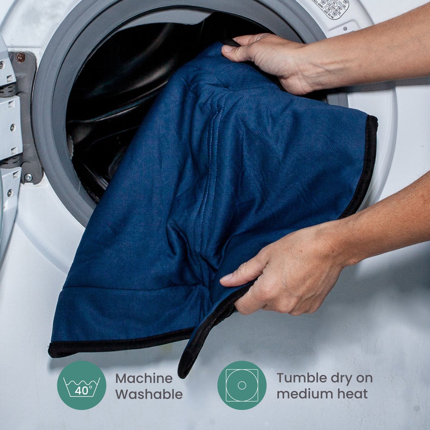 Lynmark® 2X Piddle Pads Car Seat Protector - Waterproof Soft Car Seat Liner for Potty Training Toddler and Baby - Travel-Friendly Machine Washable Mat for Spills, Nappy Leaks, Accidents- Navy & Black Lynmark