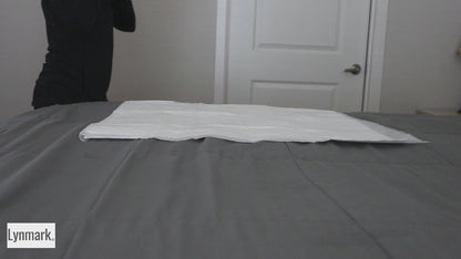 Lynmark® Double Size Bed Pad With Tucks - Anti-Stain Navy